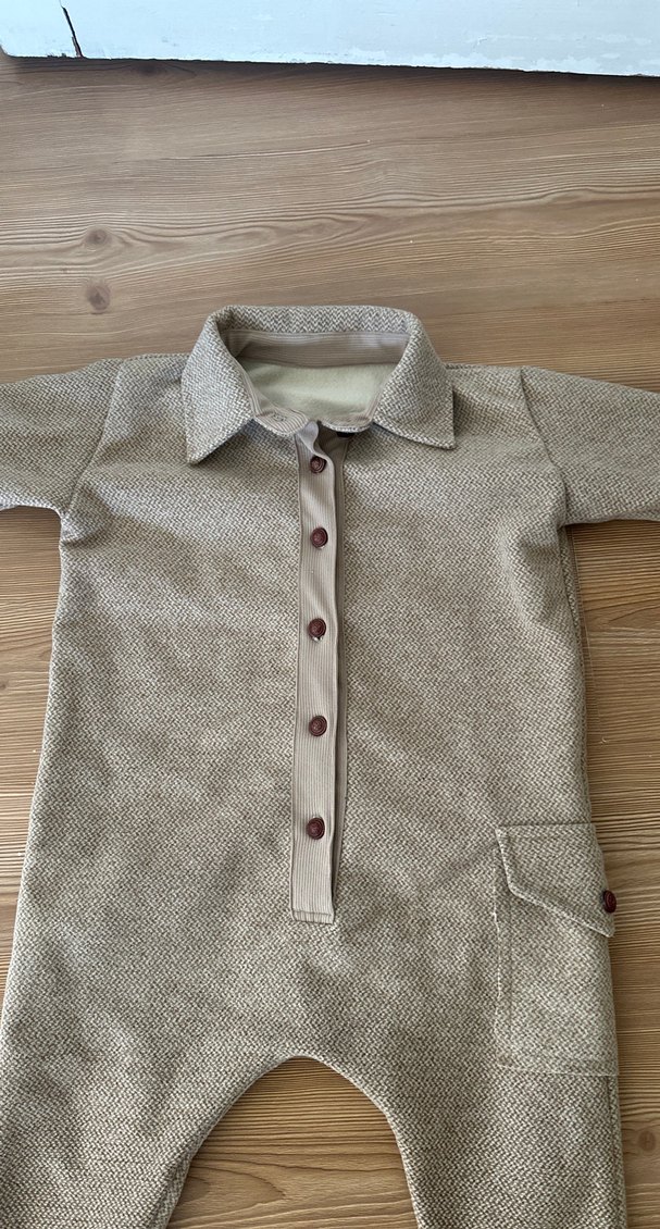 Uzun Kollu Düğmeli Bebek Tulum - Görsel 2