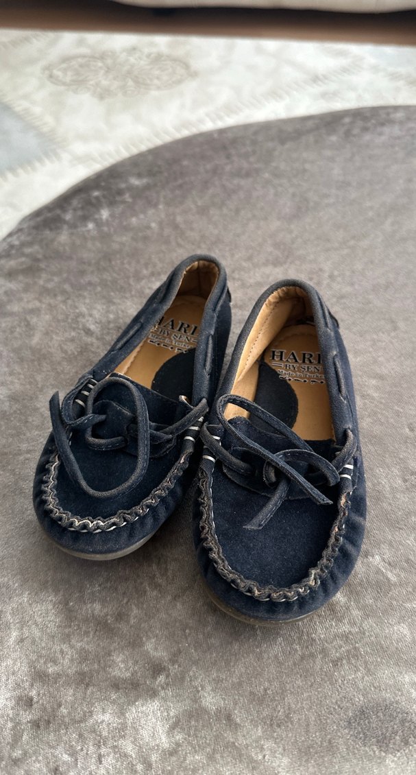 Mavi Süet Erkek Çocuk Loafer Ayakkabı - Görsel 2