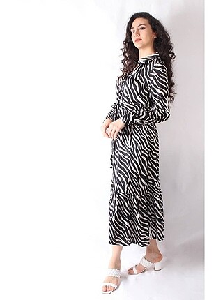 Zebra desen elbise