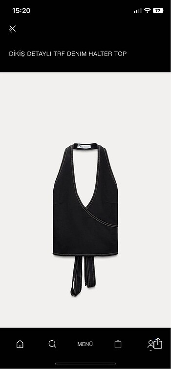 Zara trf kruvaze yaka halter top