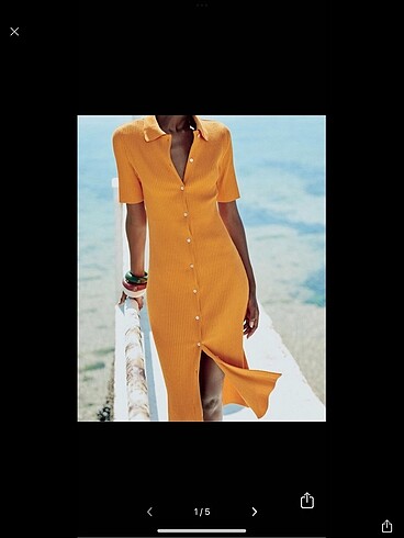 Zara polo yaka elbise