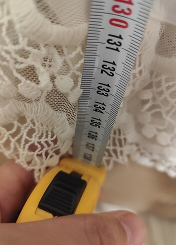 Beyaz güpürlü uzun elbise  - Görsel 5