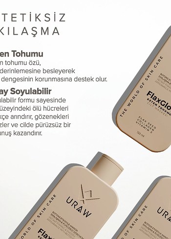 Uraw FlaxGlow Keten Tohumu Cilt Maskesi 150ml - Görsel 3