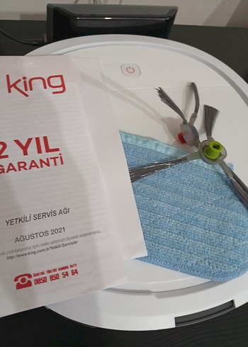 Beyaz Gri Robot Süpürge - Görsel 12