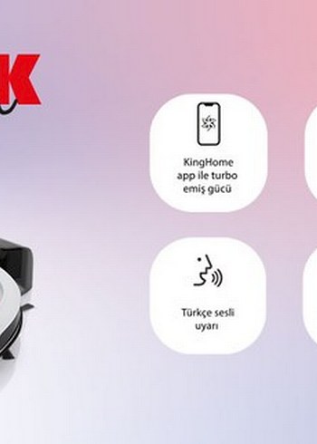 Beyaz Gri Robot Süpürge - Görsel 4