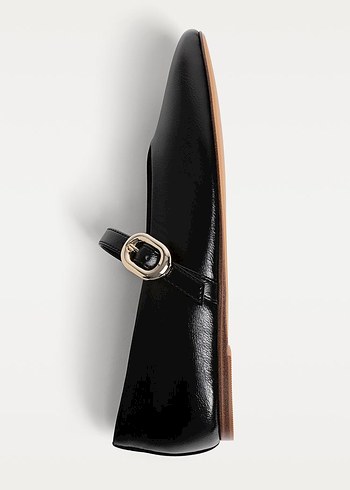 Siyah Tokalı Modern Klasik Kadın Babet - Görsel 3