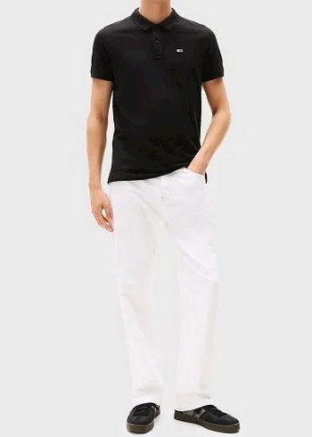 Erkek Siyah Düğmeli Polo Tişört - Görsel 3