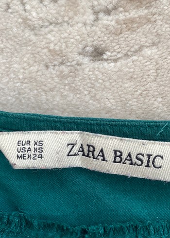 Kadın Turkuaz Keten Volanlı Bohem Bluz - Görsel 3