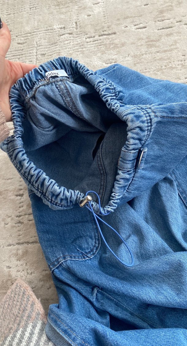 Kadın Açık Mavi Uzun Denim Etek - Görsel 3