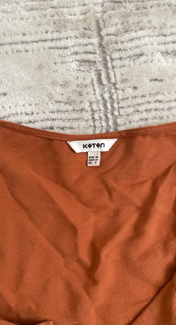 Uzun Kahverengi Bohem Keten Elbise - Görsel 2