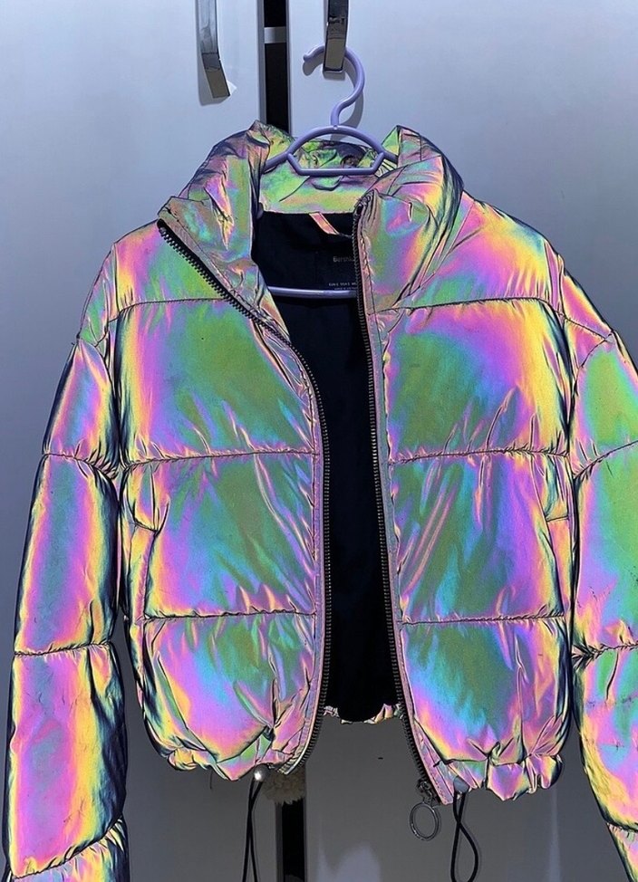 Kadın Mavi Midi Kısa Kış Montu - Görsel 4