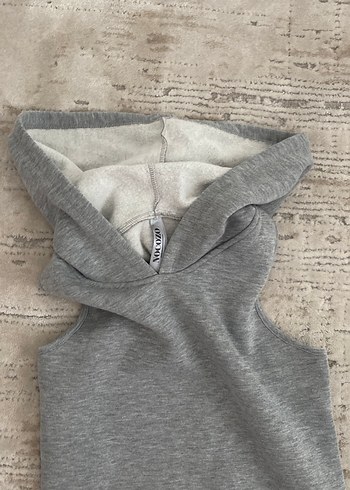 Gri Yüksek Yakalı Uzun Elbise - Görsel 2