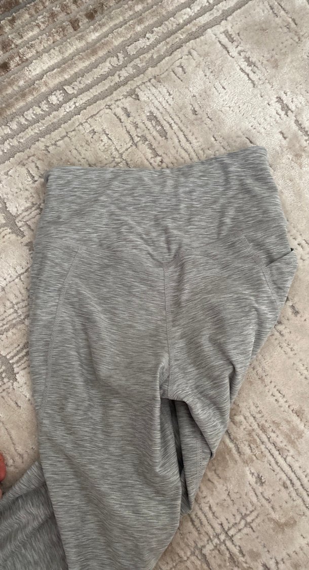 Gri Midi ve Normal Uzunlukta Kadın Tayt - Görsel 4