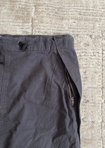 Kadın Siyah Keten Uzun Etek - Görsel 3