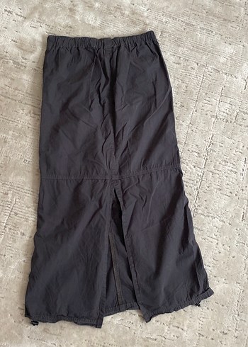 Kadın Siyah Keten Uzun Etek - Görsel 5