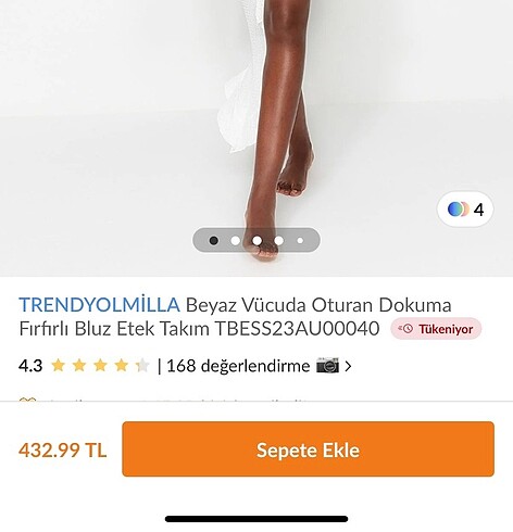 Trendyol & Milla Beyaz pareo takım
