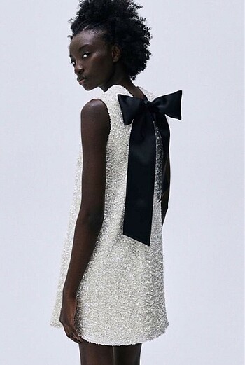 H&M Pul Payet Elbise - Görsel 3