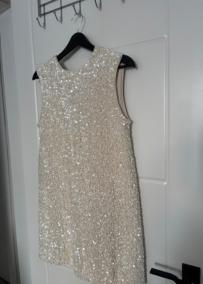 H&M Pul Payet Elbise - Görsel 5