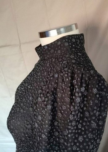 Uzun Siyah Vintage Gotik Kadın Elbise - Görsel 2