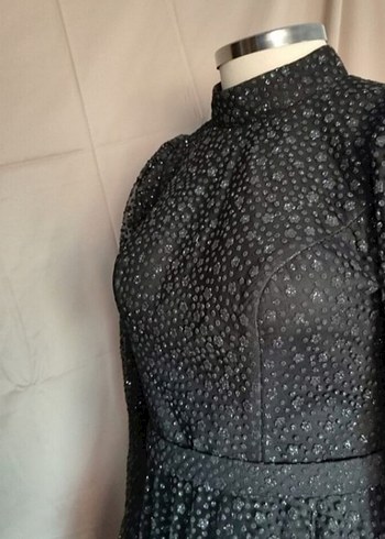 Uzun Siyah Vintage Gotik Kadın Elbise - Görsel 6