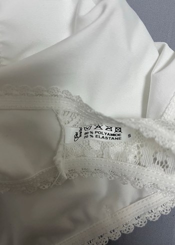 Nakışlı Beyaz Midi Kadın Külot - Görsel 3