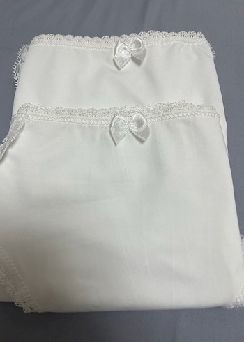 Nakışlı Beyaz Midi Kadın Külot - Görsel 5