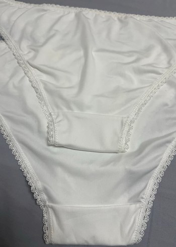Nakışlı Beyaz Midi Kadın Külot - Görsel 4