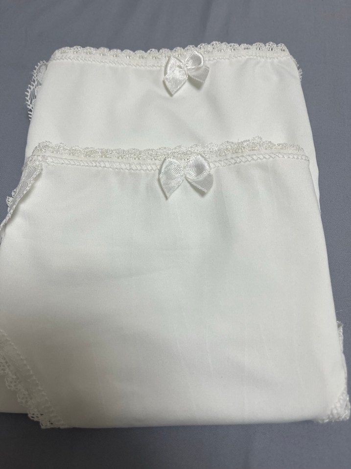 Nakışlı Beyaz Midi Kadın Külot - Görsel 5