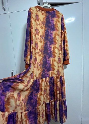 Kadın Çok Renkli Uzun Salaş Elbise - Görsel 5