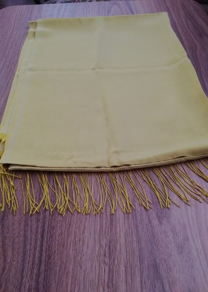 Yağ yeşili /Olive şal - Görsel 5