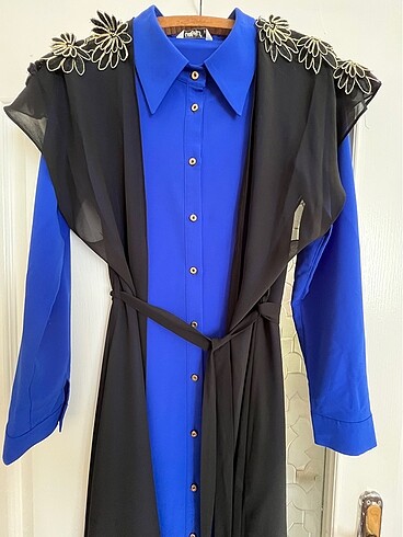 Şifon Yelekli Uzun Tunik - Görsel 2