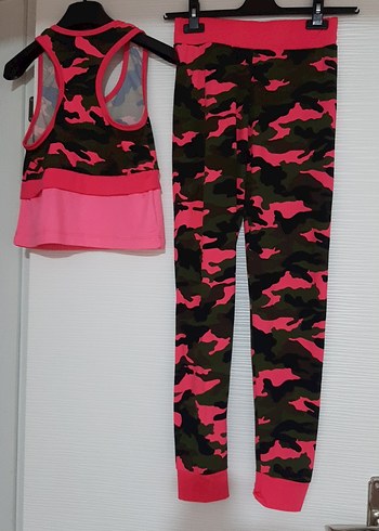 Pembe Kamuflaj Desenli Hamile ve Emzirme Pijama Takımı - Görsel 4