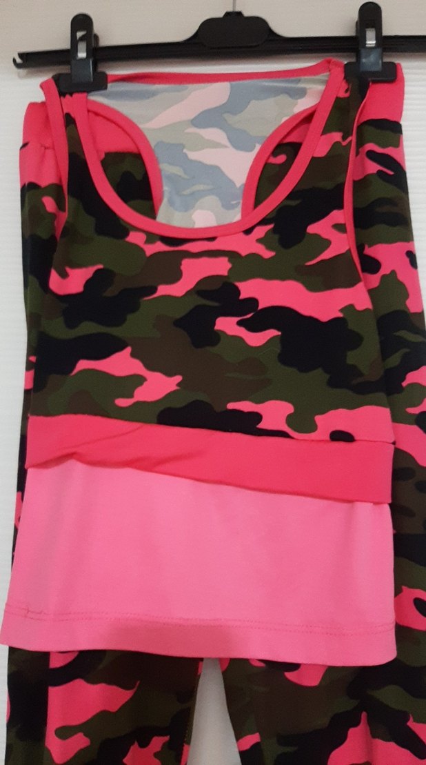 Pembe Kamuflaj Desenli Hamile ve Emzirme Pijama Takımı - Görsel 2