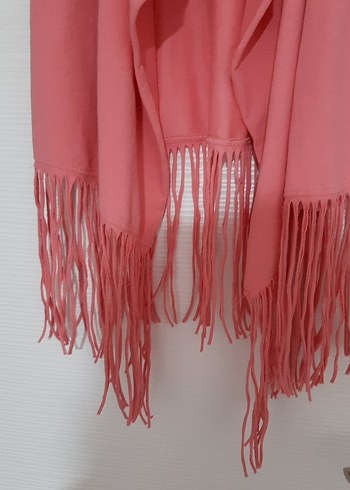 Pembe Salaş Püsküllü Kadın Yelek - Görsel 3