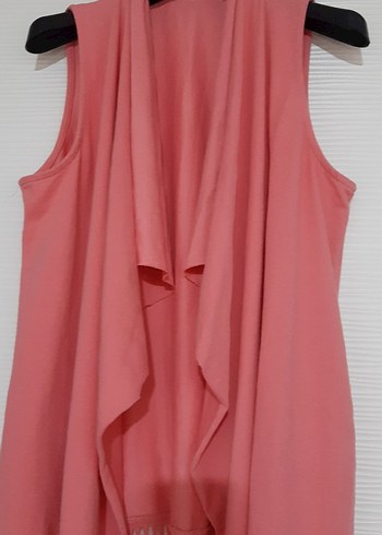 Pembe Salaş Püsküllü Kadın Yelek - Görsel 2