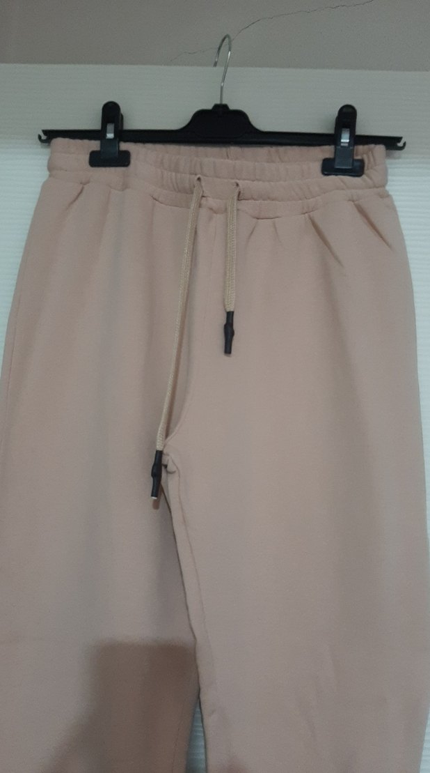 Bej Kadın Rahat Kesim Midi Eşofman Altı - Görsel 2