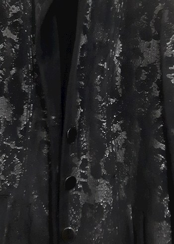 Siyah Süet Uzun Kadın Kaban - Görsel 2