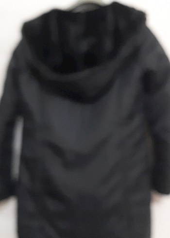 Siyah Kürklü Midi Kadın Ceket - Görsel 4