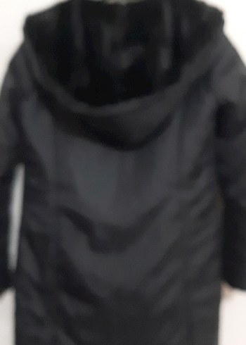 Siyah Kürklü Midi Kadın Ceket - Görsel 5