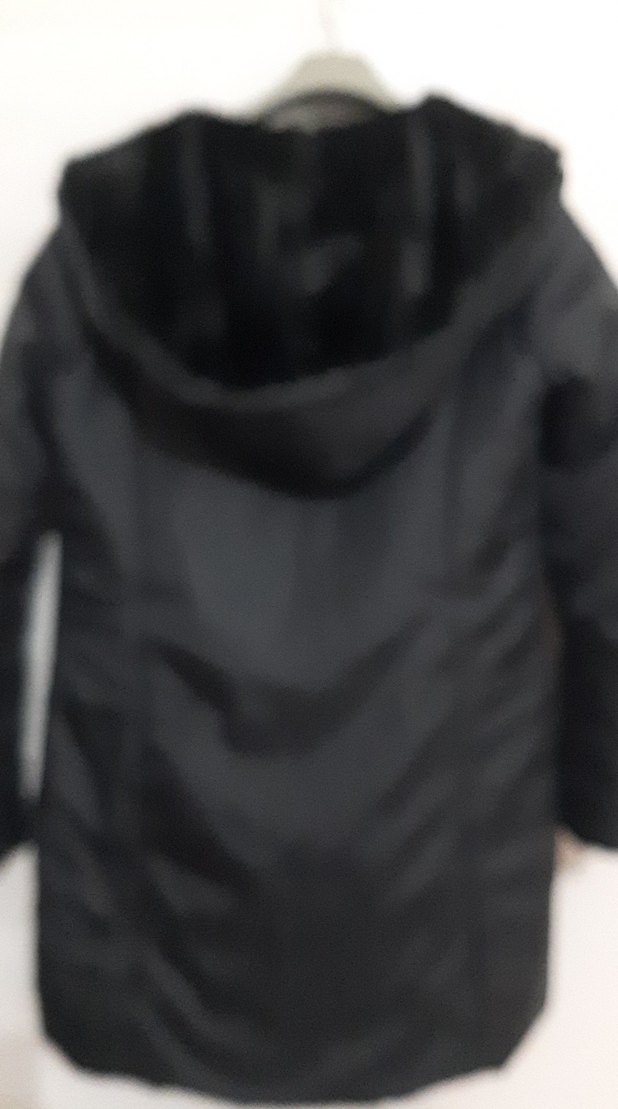 Siyah Kürklü Midi Kadın Ceket - Görsel 5