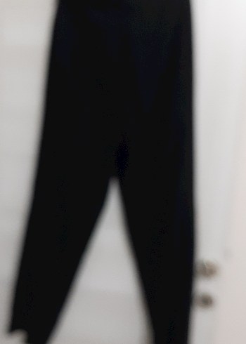 Siyah Midi Kumaş Kadın Pantolon - Görsel 3