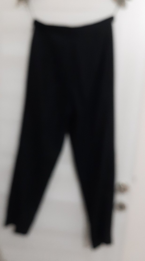 Siyah Midi Kumaş Kadın Pantolon - Görsel 3