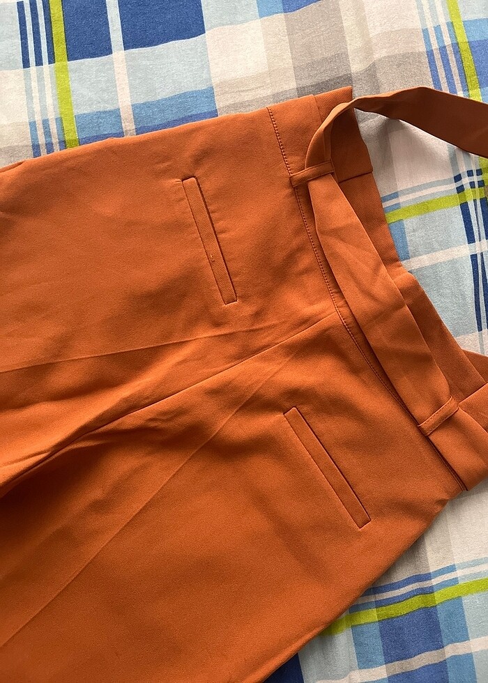 Turuncu kumaş pantolon - Görsel 5