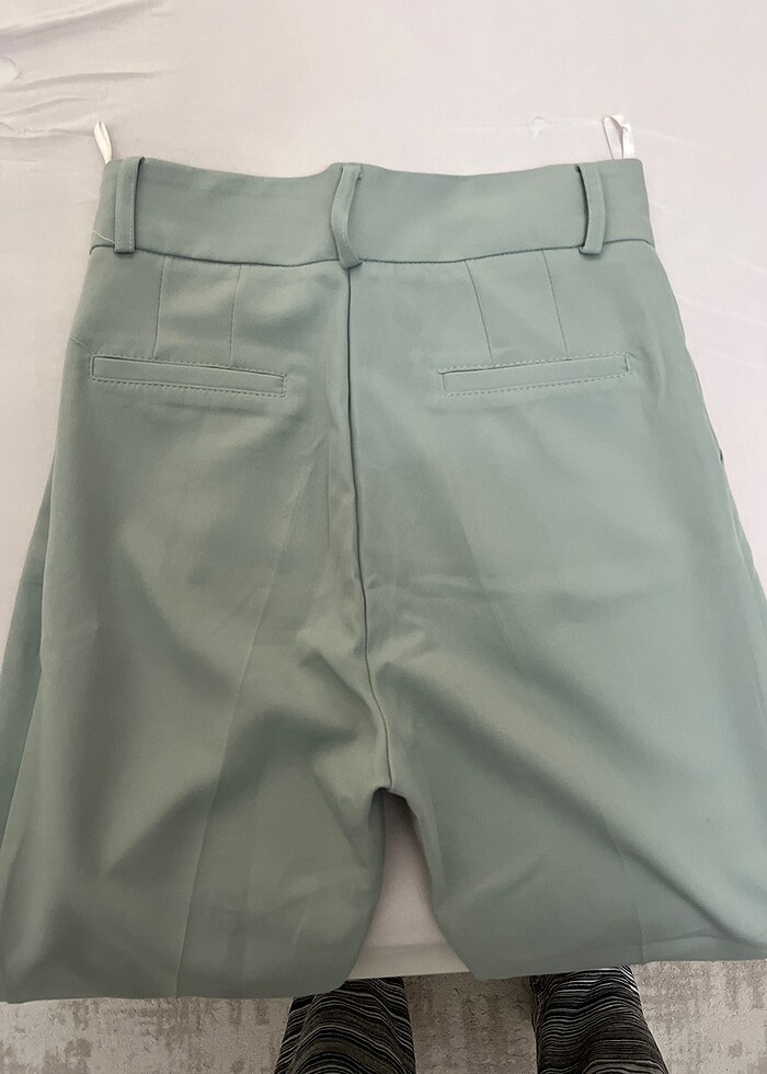 Su yeşili kumaş pantolon - Görsel 4