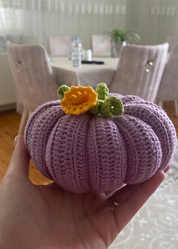 Bohem Mor Örgü Kabak Dekorasyonu - Görsel 2