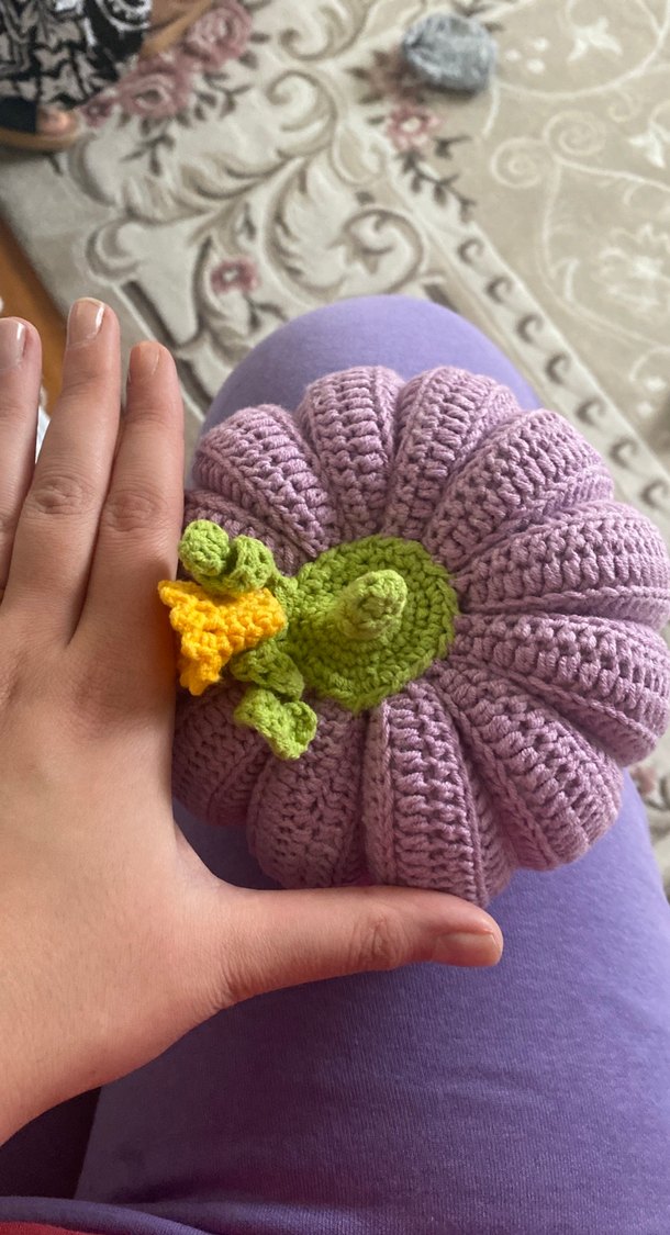 Bohem Mor Örgü Kabak Dekorasyonu - Görsel 3