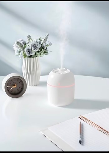 Beyaz USB Kablosu ile Hava Temizleyici ve Nemlendirici - Görsel 3