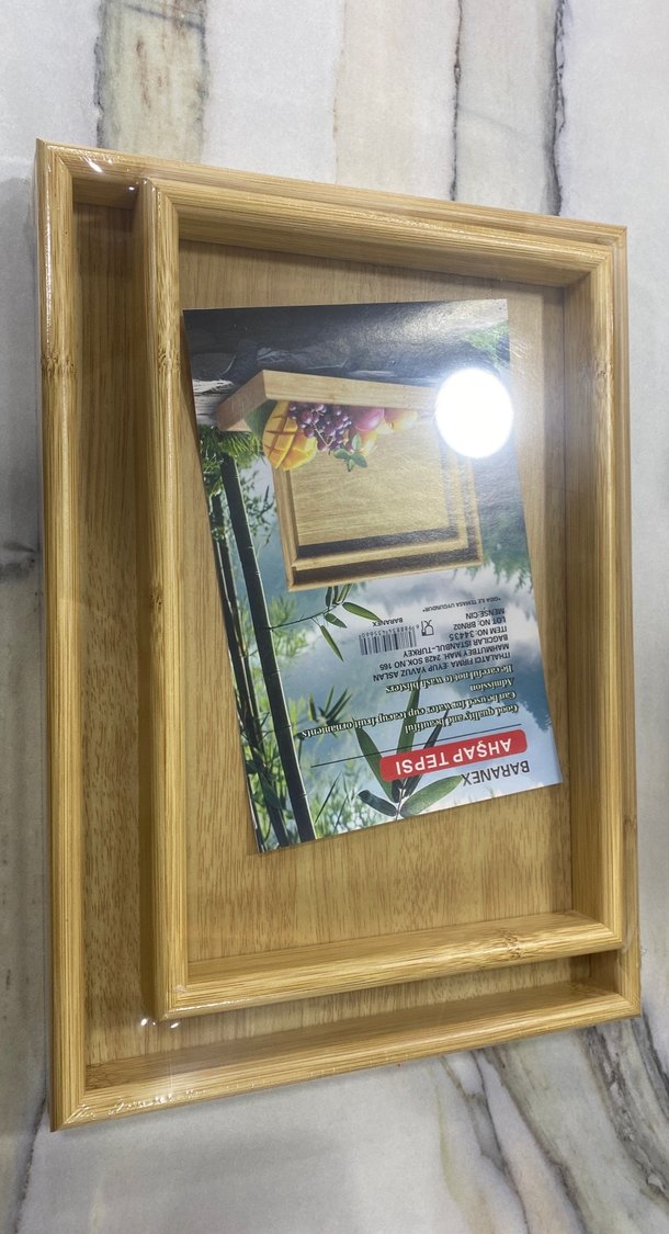 AYNI GÜN KARGO Bambu 2 Adet Servis Tepsisi Seti - Görsel 2