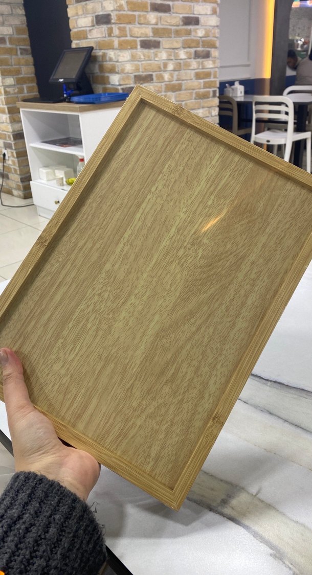 AYNI GÜN KARGO Bambu 2 Adet Servis Tepsisi Seti - Görsel 3