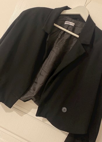Defacto Siyah crop ceket